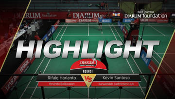 Rifaiq Harianto (Hevindo Balikpapan) VS Kevin Santoso (Sarwendah Badminton Club)