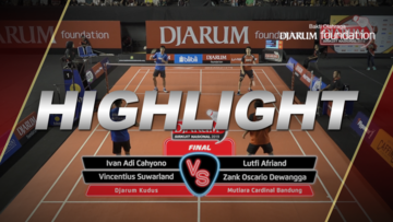 Ivan Adi Cahyono/Vincentius Suwarland (Djarum Kudus) VS Lutfi Afriand/Zank Oscario Dewangga (Mutiara Cardinal Bandung)