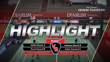 Adolfo Silvester Assa/Gerret Imanuel Michael Kuron (Smankor Sulut/Berkat Manado) VS Anthonius Edward Worang Endoh Engka/Joshua Immanuel Kussoy (Bhayangkara Manado/Putra Mainaky)