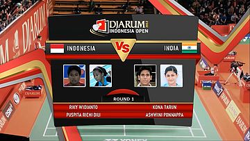 Riky Widianto/Puspita Richi Dili (Indonesia) VS Kona Tarun/Ashwini Ponnappa (India) Round 1 Mixed Double DJARUM Indonesia Open Super Series Premier 2012