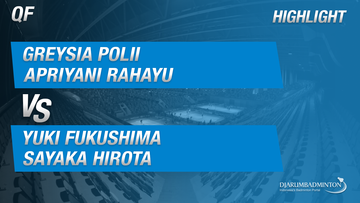 Greysia Polii/Apriyani Rahayu (INA) VS Yuki Fukushima/Sayaka Hirota (JPN)