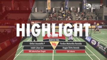 Ghifari Anandaffa Prihardika/Indah Cahya Sari Jamil (DKI Jakarta/Jawa Tengah) VS Ferdian Mahardika Ranialdy/Anggia Shitta Awanda (DKI Jakarta)