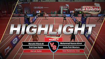 Marcello Vittorio Mainaky/Putri Giani Nabila Salwa (Djarum Kudus) VS Muhammad Hasnan Alimni/Jesita Putri Miantoro (Exist Badminton Club)